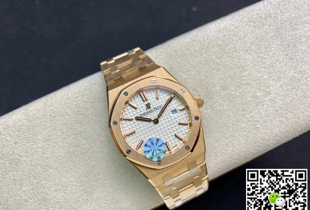 Audemars Piguet Royal Oak 67650OR.OO.1261OR.01 JF Factory 1:1 Best Edition Replica Watch White Dial Swiss Quartz